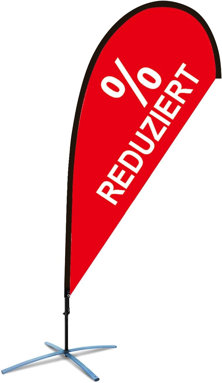 Beachflag-Gestänge für Tropfenform & Federform – Aluminium / Glasfiber, 280–560 cm